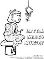 Little Miss Muffet Coloring Page