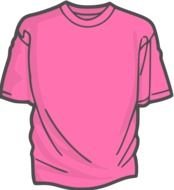 isolated pink t-shirt