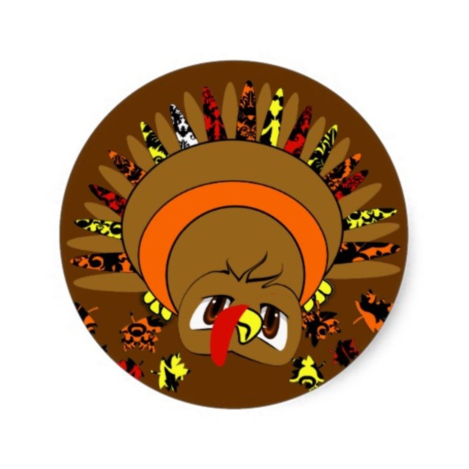 Cute Turkey Stickers
