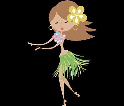 Luau Girl Clip Art N3