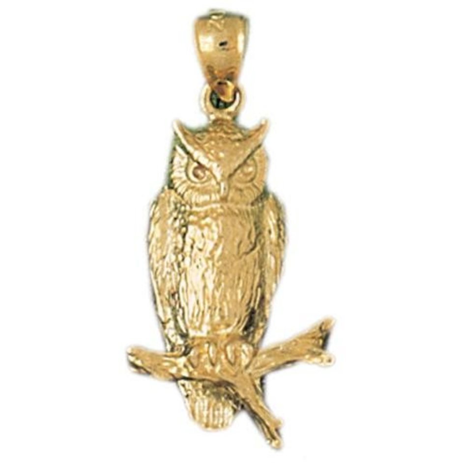 14K Gold Owl Pendant free image download