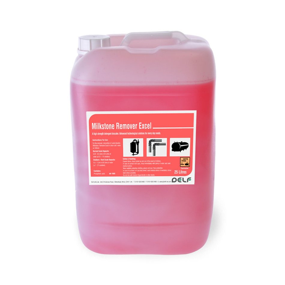 plastic canister with pink liquid