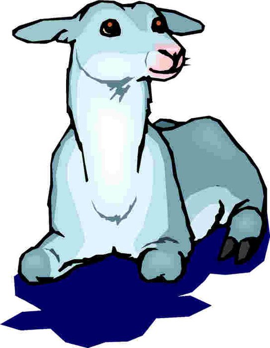 Lamb Lying Down Clip Art