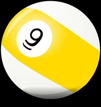 9 Ball Billiards Clip Art