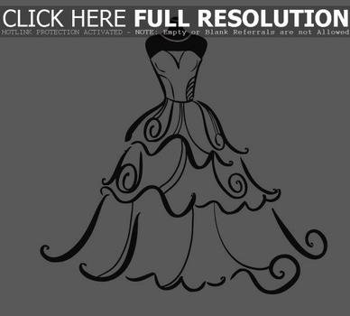 Clip Art Wedding Dress N4