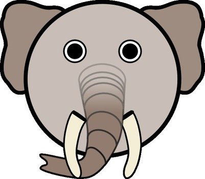 Cartoon Elephant Face Clip Art
