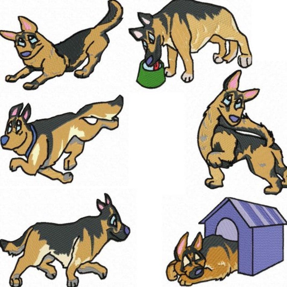 German Shepherd Clip Art N19