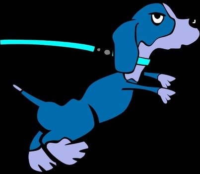 Dog On Leash Clip Art N20