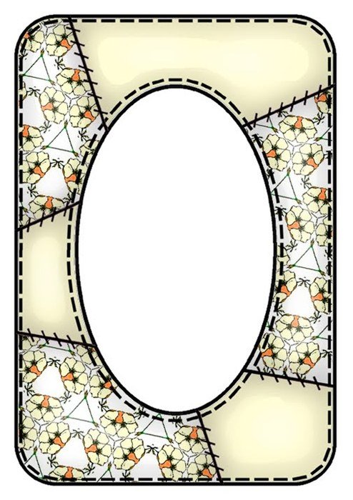 Purple Yellow Pink Free Clip Art Prints Padded Patchwork Frames