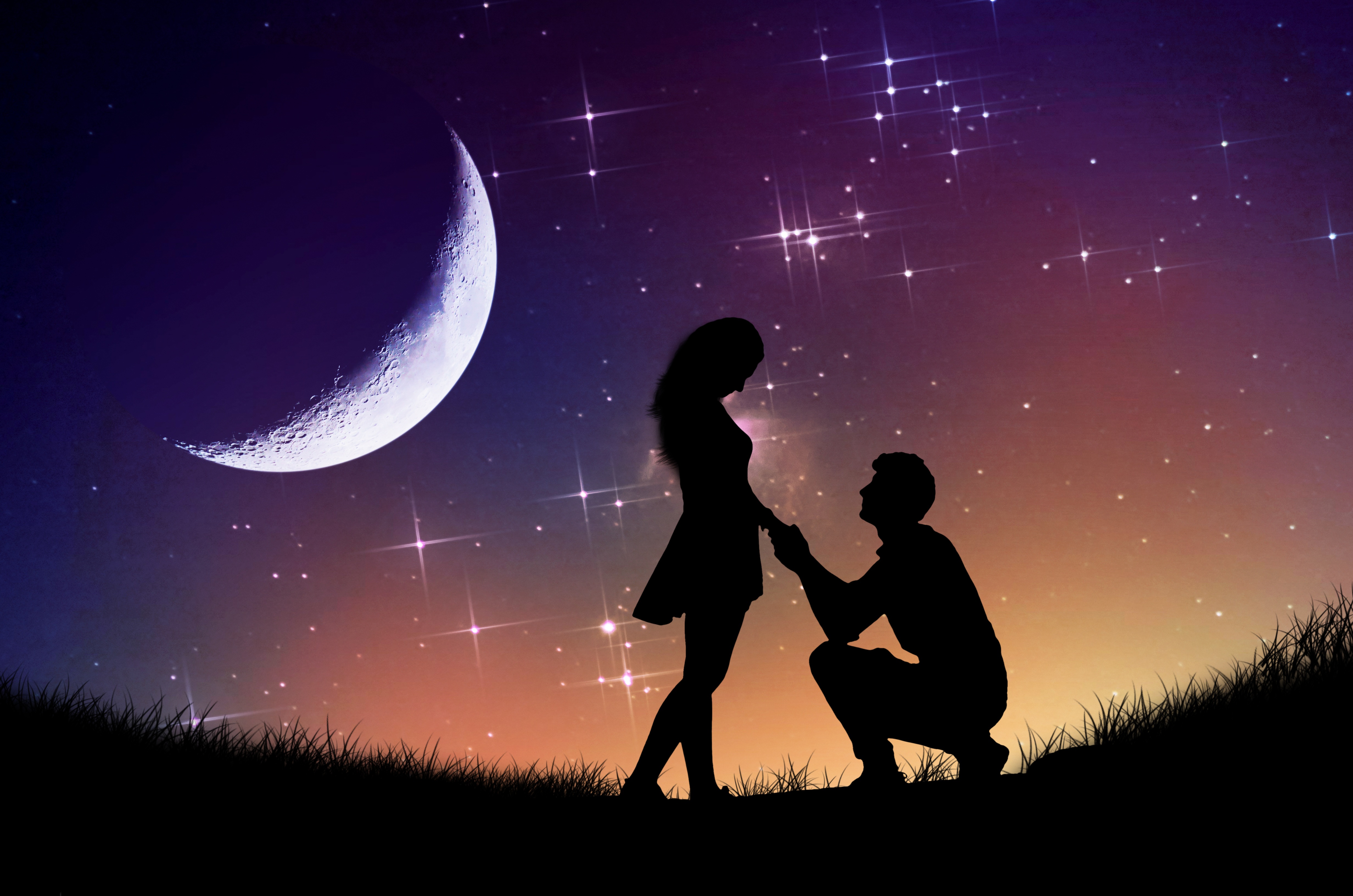 Clipart Of Couple Silhouette Love Romance Free Image Download