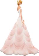 Bride in the beautiful, pink and white wedding dress, clipart