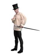 elegant man in hat