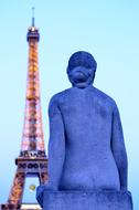 Paris Tower and sculpture