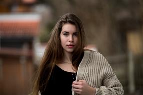 portrait of a woman with long hair