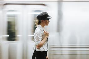 woman in subway