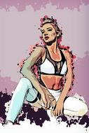 woman portrait in pop art style