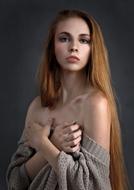 portrait of a beautiful woman with long hair