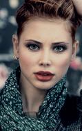 Beautiful young pretty woman with the tied hair