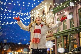 Happy Woman at Christmas