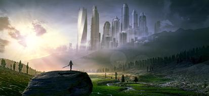 Fantasy City, mysterious Landscape