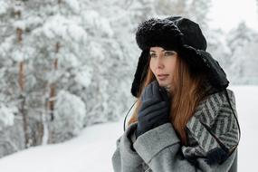 Woman Young winter park