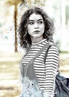 picture of a woman in striped shirt
