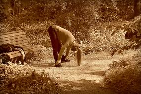 Picture of Woman is doing Yoga