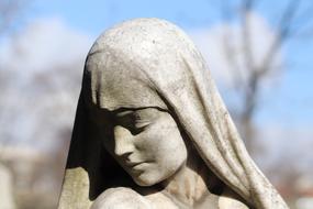 Statue woman on Cemetery