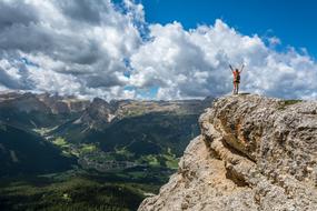 climber on the mountain top