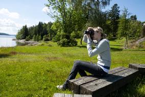 Photographer at Summer park