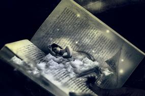 Woman Bed Dream in book
