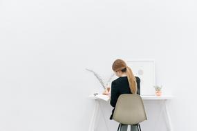 charming Woman Working