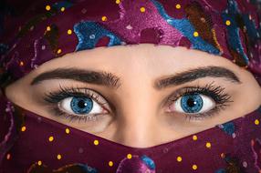 Model Beauty blue eyes