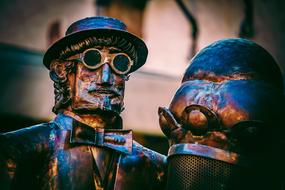 ice cream vendor, metal Figure, detail