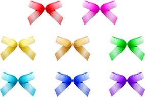 ribbons, colorful hair bows