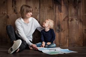 Woman with the child