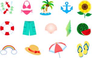 clip art with summer attributes