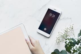 Technology devices on table