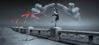 clipart of Fantasy Dancer on a fence
