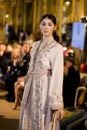 Arab fashion week, traditional dressed Model