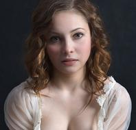 portrait of a girl in a white blouse