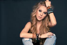 hippie style Girl posing in studio