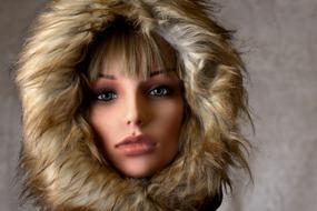 graphic woman in winter cap