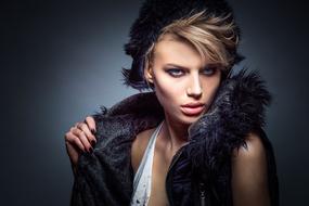 Colorful portrait of the fashionable model