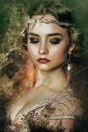 vintage Beautiful Portrait Girl