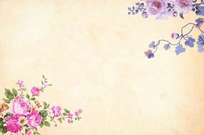 delightful flower background watercolor drawing