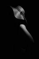 silhouette of an elegant woman