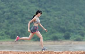 beautiful Woman Running