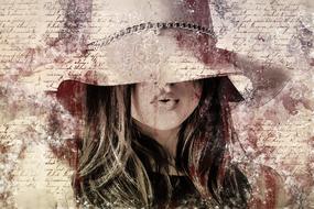 art collage design girl