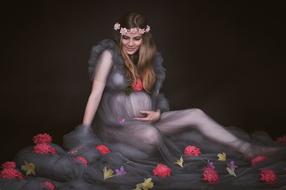 pregnant woman as a fairy